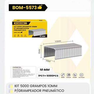 KIT 5000 GRAMPOS 10MM P/ GRAMPEADOR PNEUMÁTICO BOMVINK