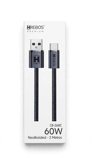CABO NEOBRAIDED - 2 METRO TIPO-C HREBOS PREMIUM
