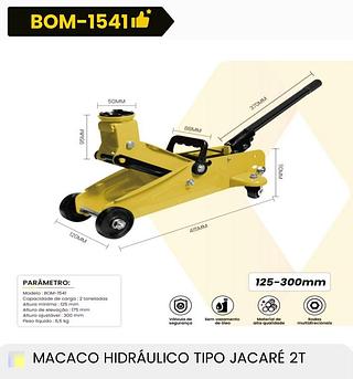 MACACO HIDRAULICO TIPO JACARE 2T BONVINK