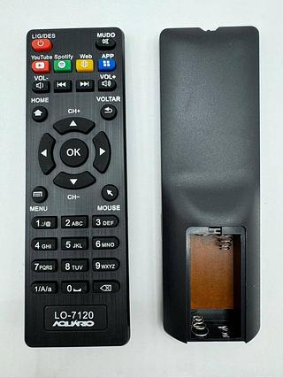 CONTROLE REMOTO RECEPTOR AQUARIO COM YOUTUBE/SPOTIFY/WEB/APP LEON GTS/LELONG