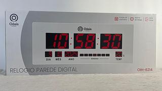 RELOGIO PAREDE DIGITAL OASIS MARKET