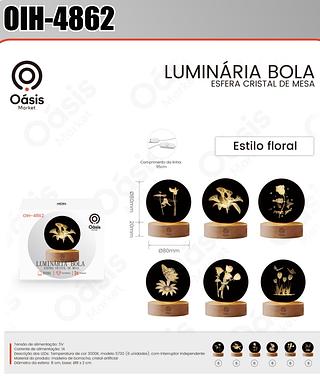 LUMINARIA BOLA ESFERA CRISTAL DE MESA OÀSIS MARKET