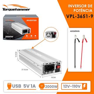 INVERTER 2000W 12V-110V TORQUEHAMMER