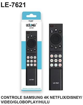 CONTROLE REMOTO SAMSUNG 4K COM NETFLIX/DISNEY/VIDEO/GLOBOPLAY/HUHU/TV