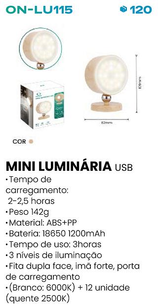 MINI LUMINARIA USB 1200MAH ONISTEK