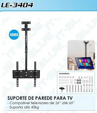 SUPORTE DE PAREDE PARA TV DE TELA PLANA LED LCD POP 26''-60'' IT-BLUE