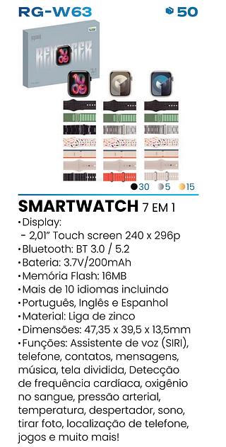 RELOGIO SMARTWATCH 47,35MM 7+1 REVENGER