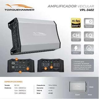 AMPLIFICADOR VEICULAR TORQUEHAMMER