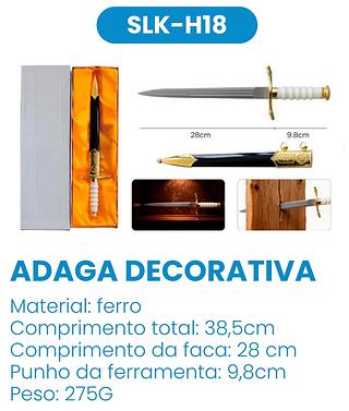 ADAGA ESPADA PEDRA AMARELA, RICA EM DETALHES LUXO + SUPORTE LUATEK