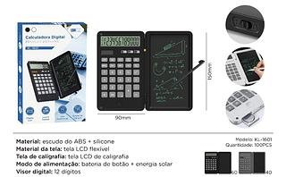 CALCULADORA DIGITAL BLOCOS DE ANOTAÇOES LUATEK