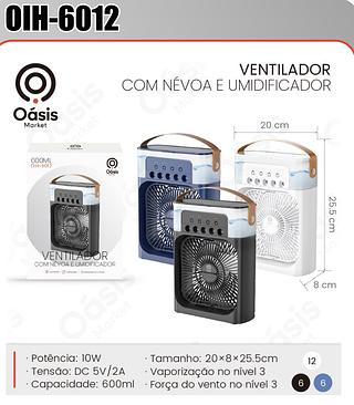 VENTILADOR COM NEVOA E UMIDIFICADOR OASIS