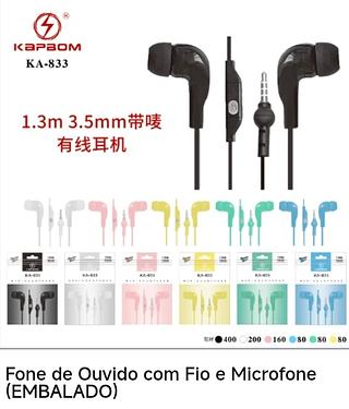 FONE DE OUVIDO MUSIC EARPHONES KAPBOM