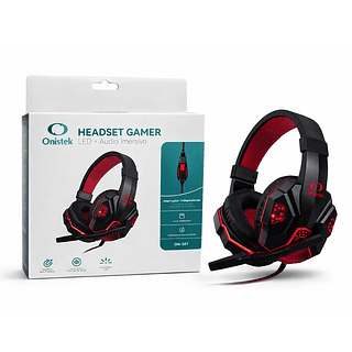 HEADSET GAMER LED+AUDIO IMERSIVO ONISTEK