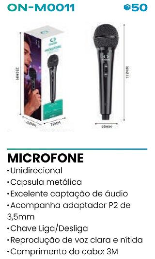MICROFONE DINAMICO ALTA DEFINICAO ONISTEK