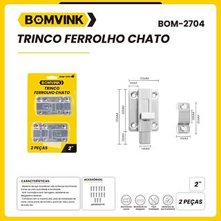 TRINCO FERROLHO CHATO 2 PEÇAS BOMVINK