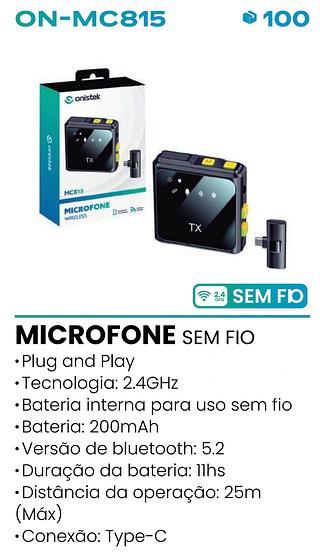 MICROFONE WIRELESS SEM FIO ONISTEK