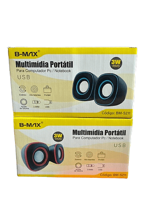 MULTIMIDIA PORTATIL PARA COMPUTADOR USB 3W B-MAX