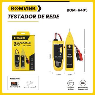 TESTADOR DE REDE WIRE TRACKER BOMVINK