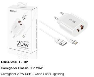 KIT CARREGADOR CLASSIC DUO HREBOS