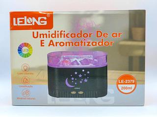 UMIDIFICADOR DE AR E AROMATIZADOR 200ML RGB LELONG