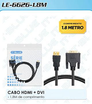CABO DVI/M PARA HDMI IT-BLUE