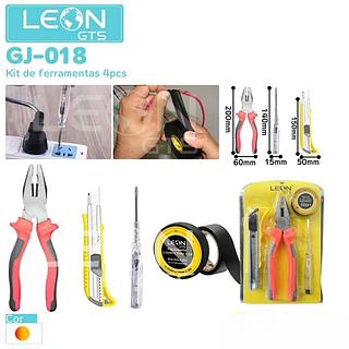 KIT DE FERRAMENTA COM 4 PEÇAS LEON