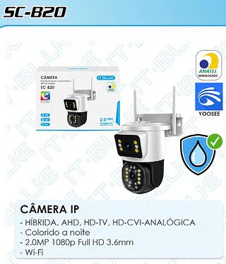 CAMERA RASTREAMENTO LUZ DUPLA MAGAPIXEL 1080P FULL HD IT-BLUE