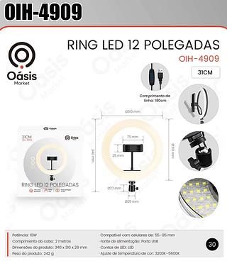 RING LED 12 POLEGADAS 31CM OASIS