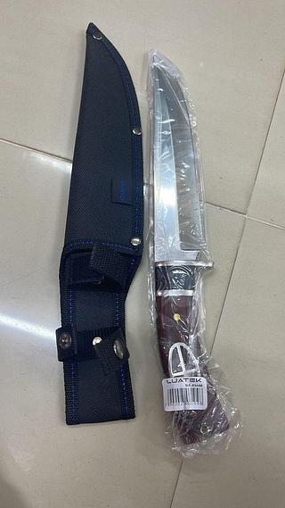 FACA DE CAÇA PESCA E CAMPING LUATEK A54 C/ BAINHA