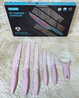 KIT DE FAQUEIRO + UTENSILIOS 6 PEÇAS BRASWEI