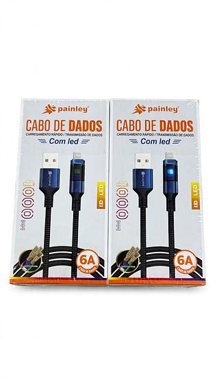 CABO DE DADOS COM LED 1000MM 6A TIPO-C PEINING