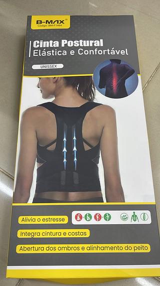 CINTA POSTURAL ELASTICA E CONFORTAVEL UNISSEX B-MAX