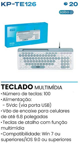 TECLADO MULTIMIDIA KNUP