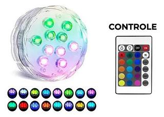 LUMINARIA DE PISICINA LED RGB COM CONTROLE LENA