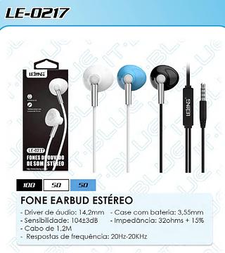 FONES DE OUVIDO DE SOM ESTEREO 3.5MM LELONG