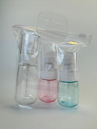 KIT DE FRASCOS PARA VIAGEM COM 3 PEÇAS