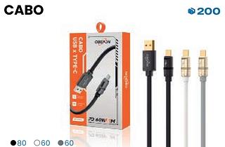 CABO USB X TYPE-C PD 60W 1M OBERON