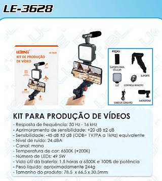KIT DE PRODUCAO DE VIDEO 3IN1 LELONG