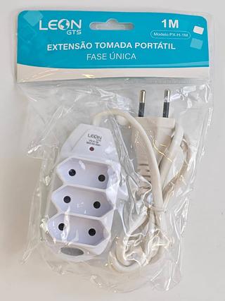 EXTENSÃO TOMADA PORTATIL FASE UNICA 1M LEON GTS
