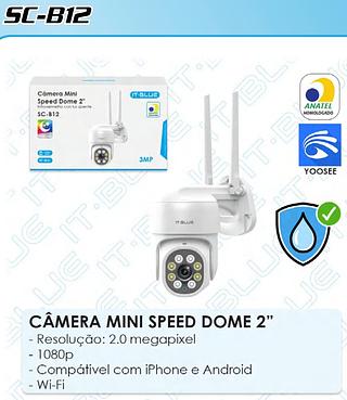 CAMERA MINI SPEED DOME2 INFRAVERMELHO COM LUZ QUENTE IT-BLUE