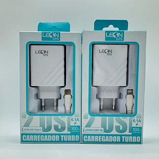 CARREGADOR PARA CELULAR TURBO 2 IN 1 LEON