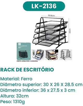 PORTA ARQUIVOS 4 ANDARES MADE BASICS