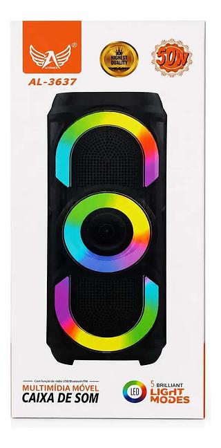 CAIXA DE SOM BLUETOOTH LED RGB 50W ALTOMEX