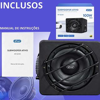 SUBWOOFER ATIVO QUALIDADE DE SOM DEFINITIVA 100W RMS KNUP