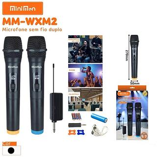 MICROFONES SEM FIO RECARREGAVEL 2 PÇS MINIMEN