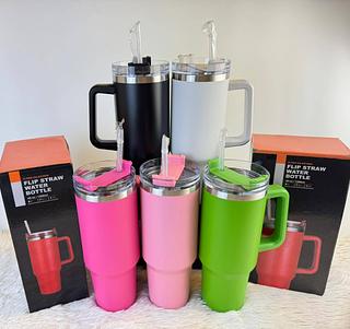 40OZ 1200ML FLIP STRAW WATER BOTTLE