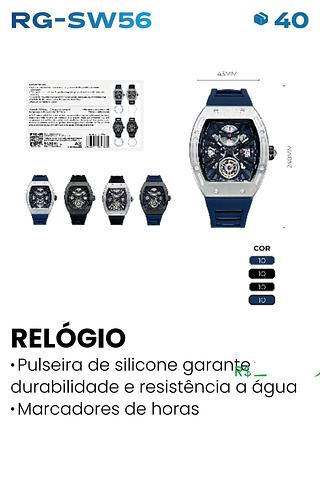 RELOGIO DE QUARTZO COM PULSEIRA DE SILICONE MASCULINO REVENGER