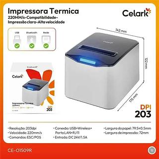 IMPRESSORA TÉRMICA 220MM/S DPI 203 CELARK