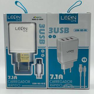 CARREGADOR TURBO 3USB 7.1A LEON PRO