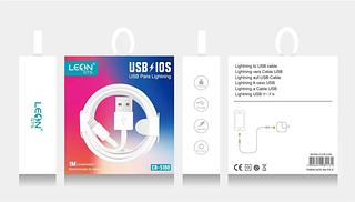 CABO DE DADOS USB IOS LIGHTING 1M LEON GTS